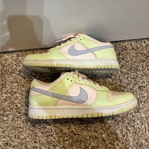 Used Nike Dunk Green and Light Pink